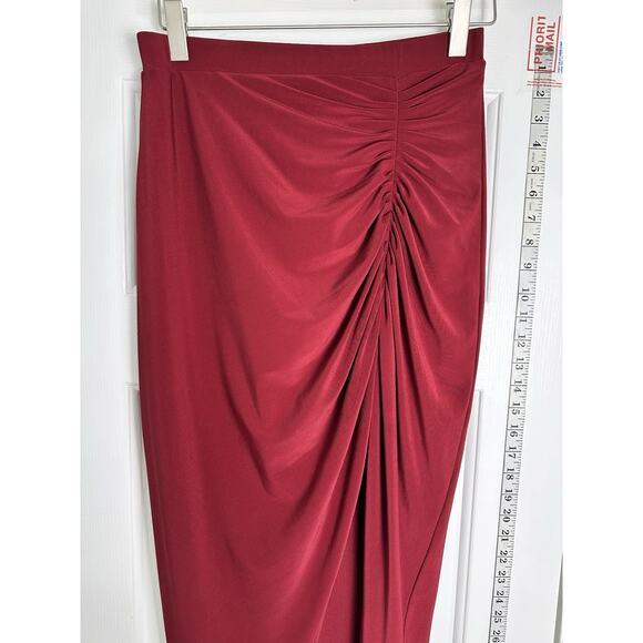 House of CB Loie Sexy Gathered Maxi Skirt Red Small 2 4 - Picture 3 of 10